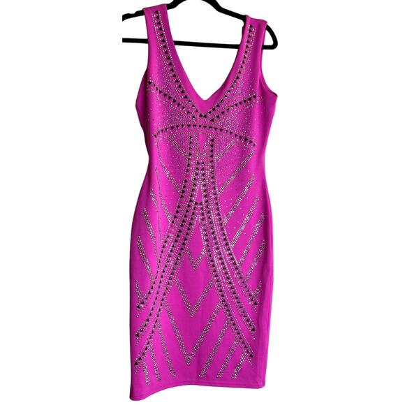 Lipsy London Bodycon Dress Women US 8 Pink Evening Sleeveless Barbiecore Party - Picture 2 of 14